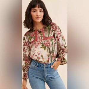 Anthropologie - Let Me Be Velcra Velvet Blouse